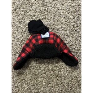 Capelli 2 pc Hat and Gloves Mittens Set Baby Boy Buffalo Plaid Red Black‎ NWT